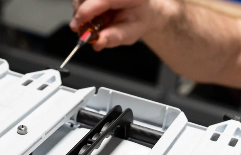 Drone parts being assembled in production